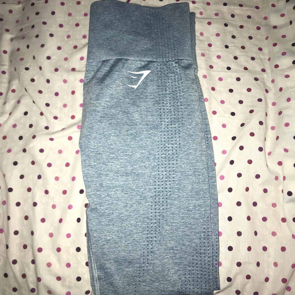 vital seamless gymshark leggings in teal marl